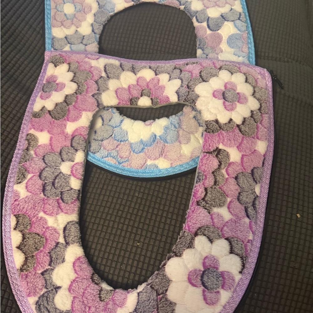 Source Unknown Purple and Gray Bibs